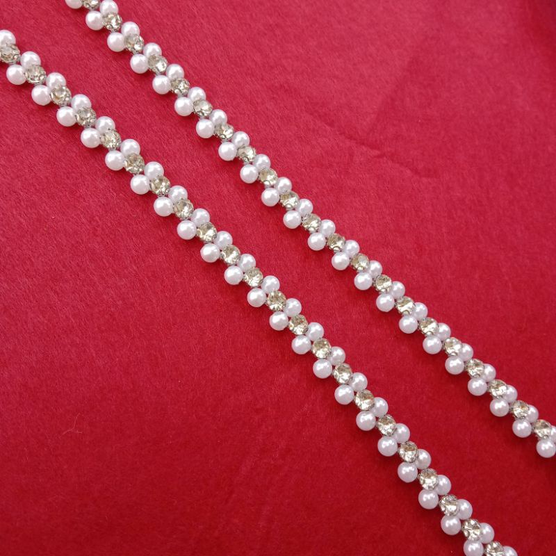 Mutiara rangkai / mutiara costume / Payet mutiara 1cm