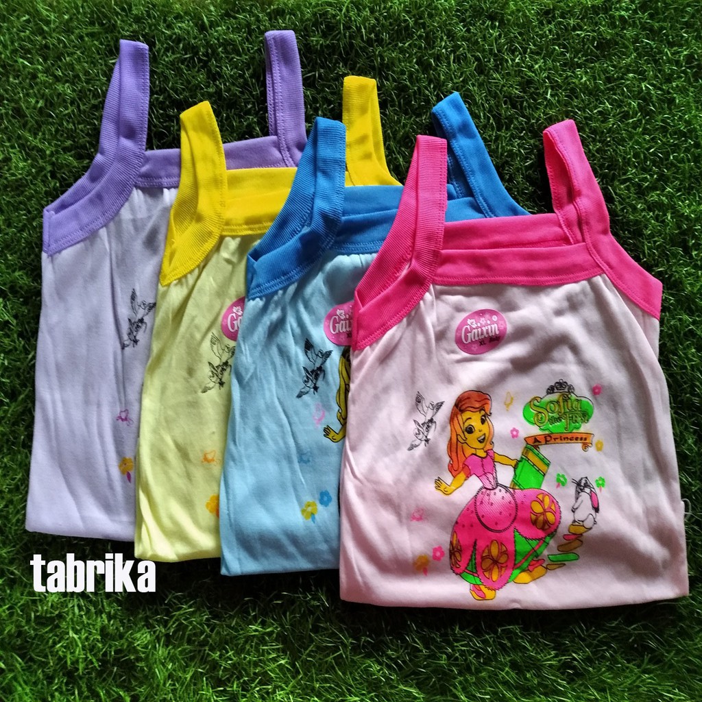 12 Pcs Kaos Dalam Anak Cewek Motif