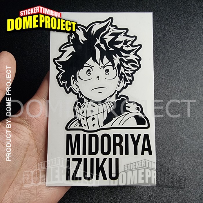 MIDORIYA IZUKU STIKER CUTTING DECAL HELM MOTOR KACA MOBIL LOGO ANIME STICKER AESTHETIC DEKORASI OTOMOTIF