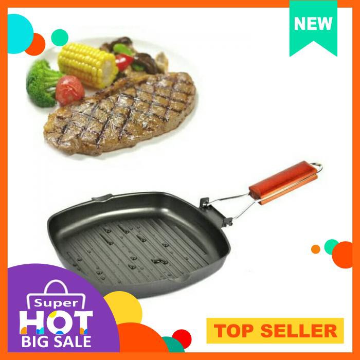 Square Grill Pan / Teplon Non Stick/ Frying Pan Wajan Mini Panci