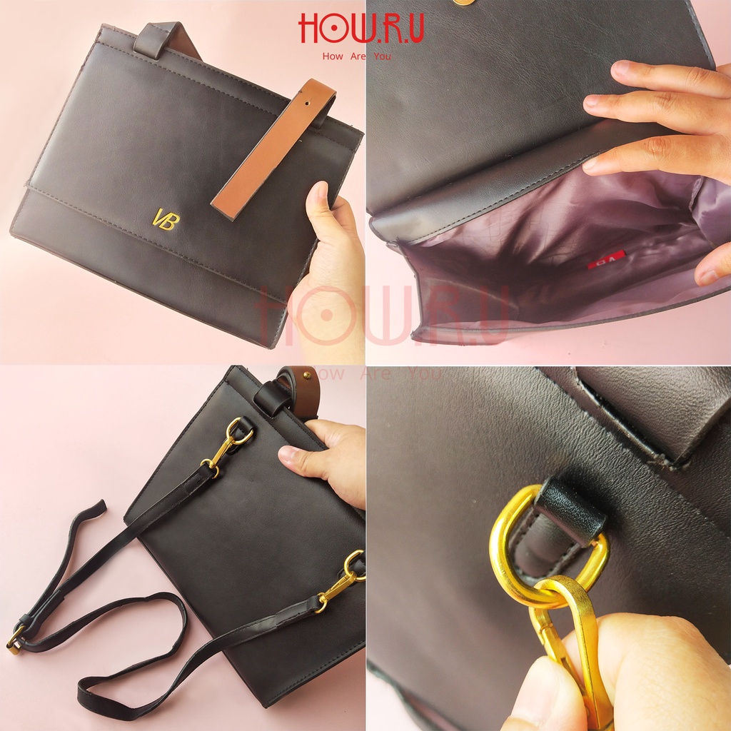 HOW.R.U | 2in1 Tas Tangan Wanita / Sling Bag Kerja Emma 8076