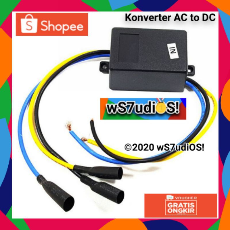 Konverter AC to DC Arus Listrik Kendaraan ber Motor Converter Kelistrikan Headlamp Lampu Utama LED