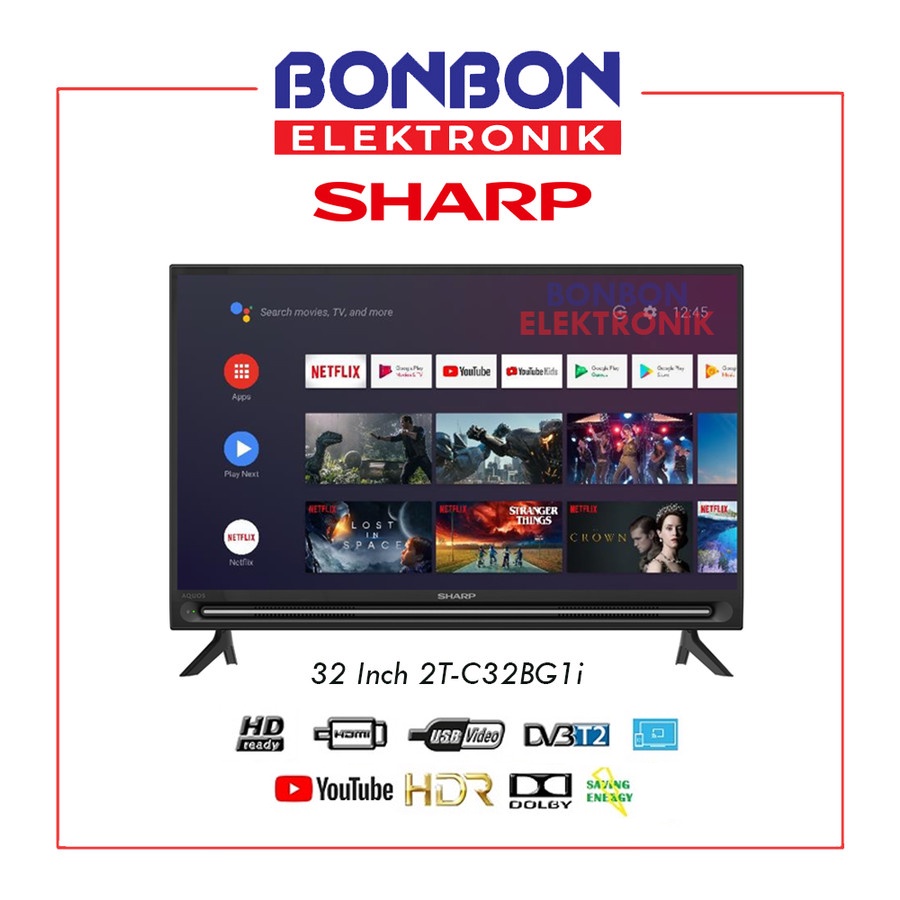 Sharp LED TV 32 Inch 2T-C32BG1i / 2T-C32EG1i AQUOS ANDROID SMART 32BG1i