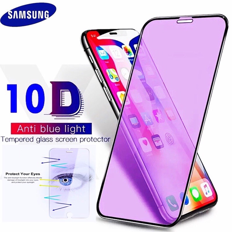 TEMPERED GLASS ANTI BLUELIGHT ANTI RADIASI 10D FULL COVER SAMSUNG A10/A10S/A11/A21S/A20/A30/A30S/A31/A71