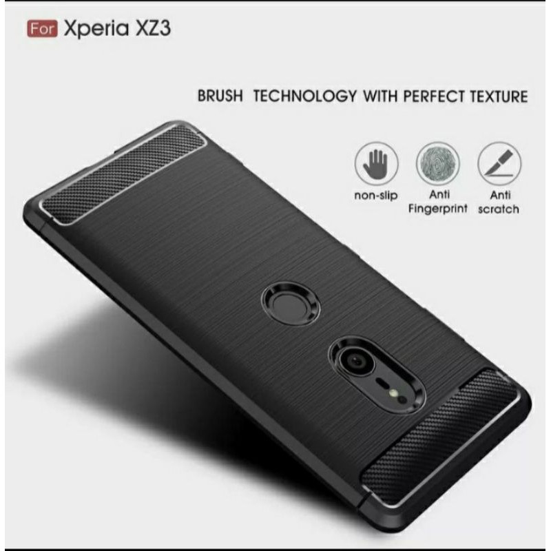 Softcase Carbon Sony Xperia XZ/XZS,XZ1,XZ2,XZ3 XZ2 PREMIUM Docomo Global au