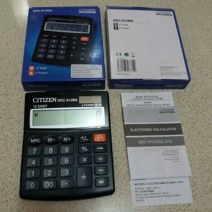 TJ Kalkulator Citizen SDC-812BN 12 Digit / Calculator Citizen 12Digit _art