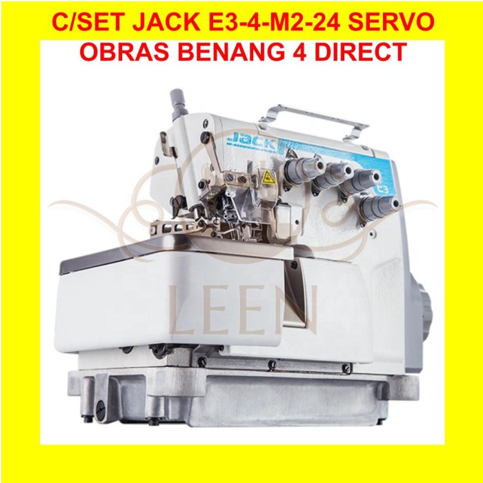 Jack E3-4-M2-24 Direct Servo Mesin Jahit Obras Benang 4 Industri LEEN