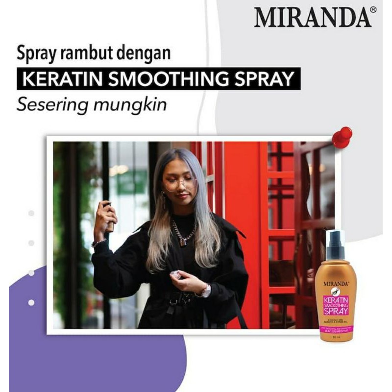 MIRANDA Keratin Smoothing Spray 50 mL | Serum Rambut