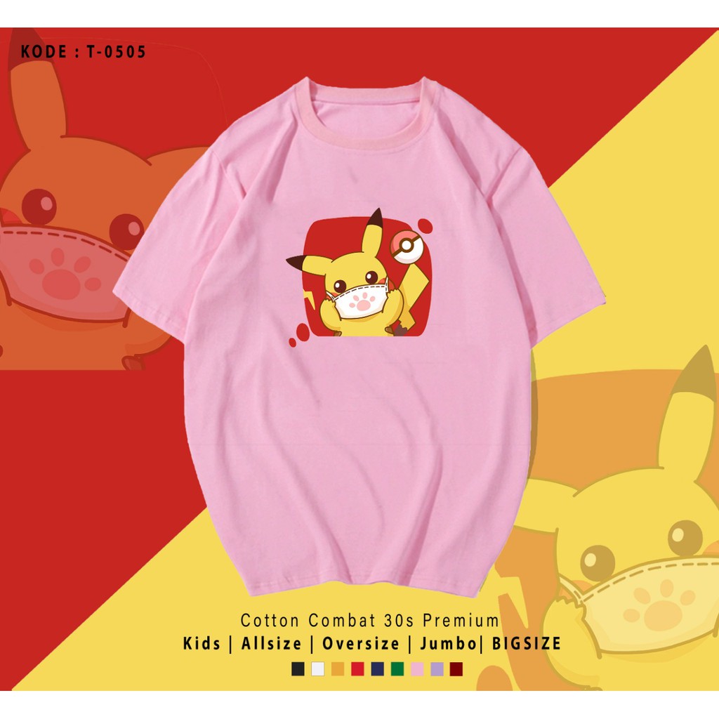 T-SHIRT EDITION PIKA UNISEX / TERMURAH BAJU KAOS KATUN LENGAN PENDEK / TUMBLR TEE / TERMURAH