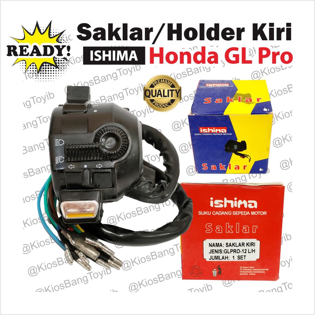 Saklar Holder Handle Switch Kiri Honda GL Pro 12 (ISHIMA)