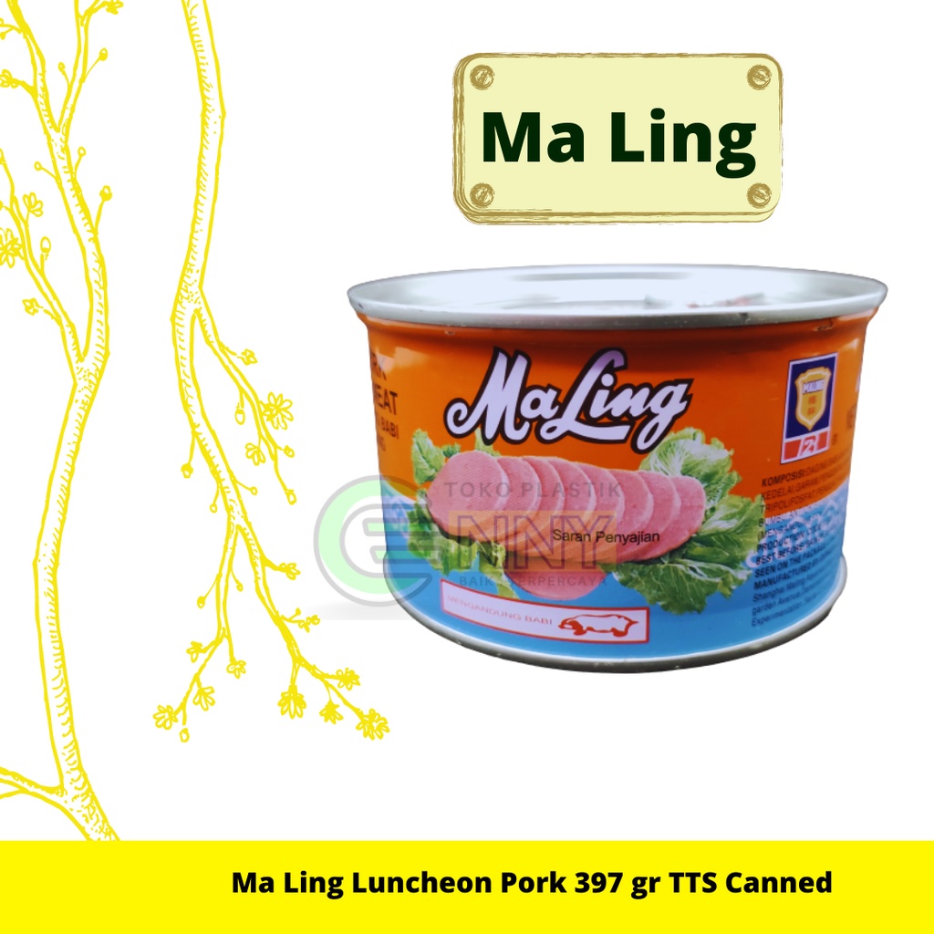 

Ma Ling Luncheon Pork 397 gr TTS Canned / Daging Ham Babi Maling NON HALAL