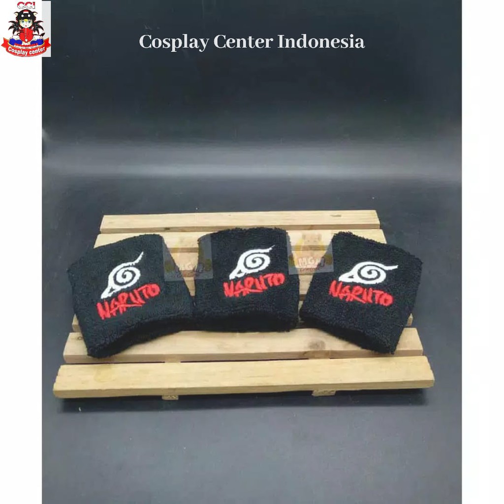 [Bisa COD] Gelang Naruto Wristband Anime Cosplay Keren Pergelangan Tangan Naruto Bahan Bordir tebal