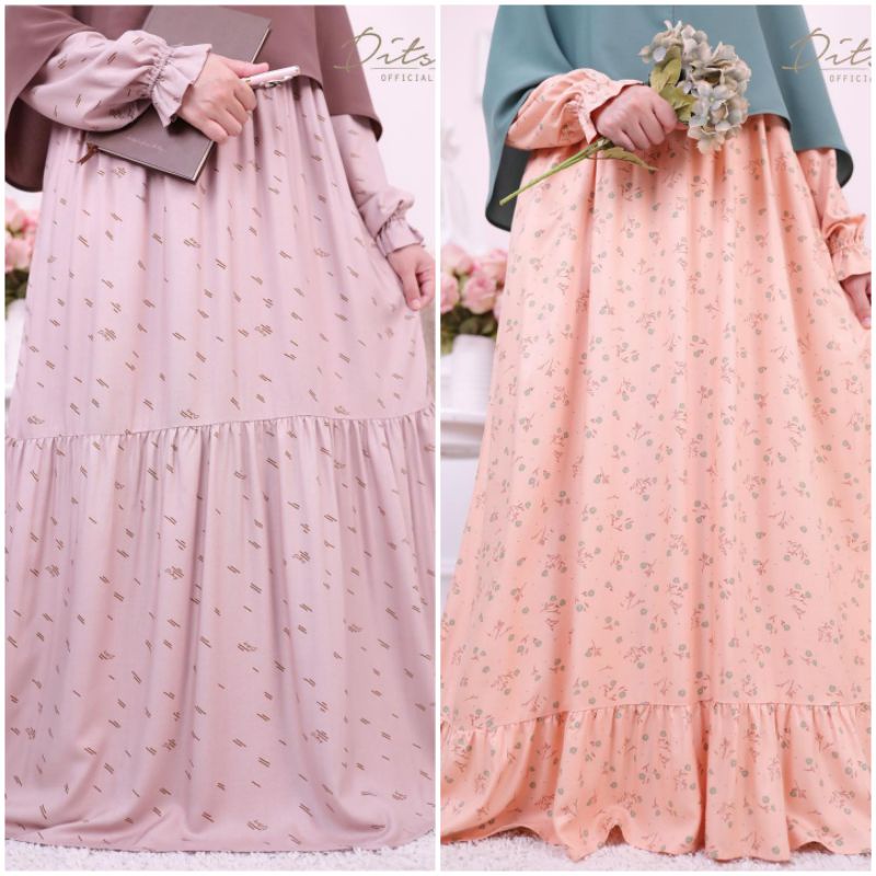 Ditsy April 2022 ke2 Daessyn peach, Line dustypink, tree midnightblue,liva black, sunny cream, brooc