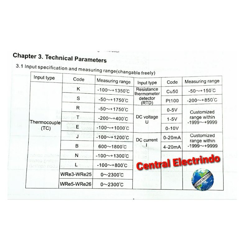 Temperature Controller/Thermo Control Digital E508-A 96x96mm EWIG.