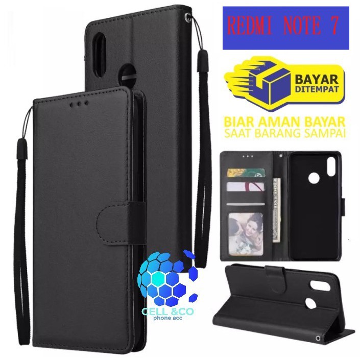 Flip cover XIAOMI REDMI NOTE 7 Flip case buka tutup kesing hp casing flip case leather wallet