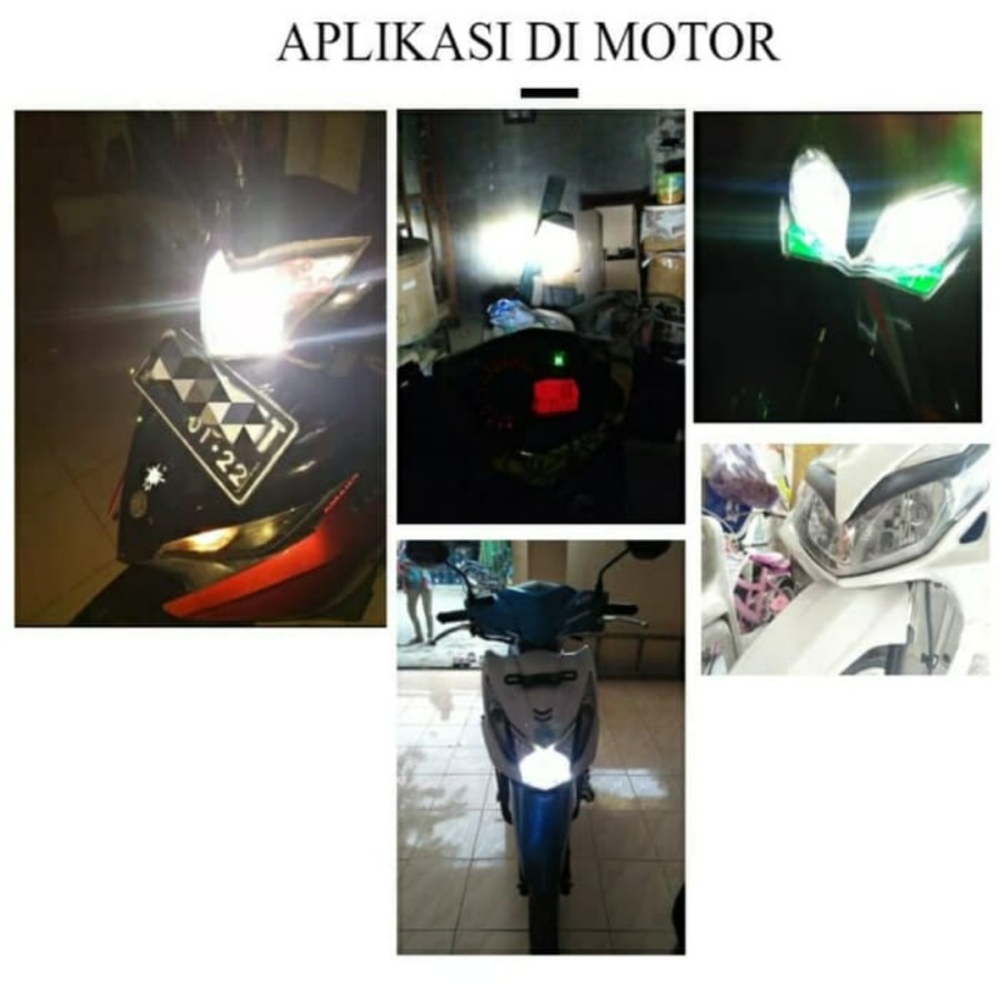 Lampu Beat Mio Jupiter Mx Vario 125 150 LED Headlamp H6 Kaki 1 Ayoto Tyto M2B Ac Dc Pnp Universal