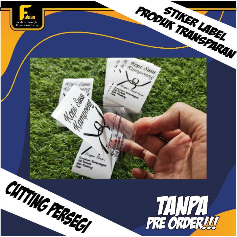 

Stiker Label transparan Sticker Produk Kemasan BANDUNG