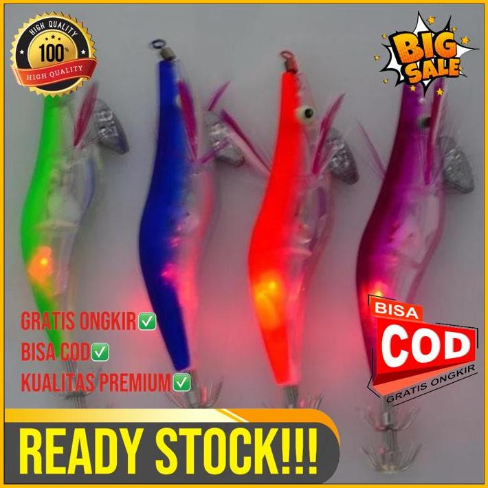 Dijual Squid Jigs Led Umpan Alat Pancing Mancing Cumi Sotong Laut