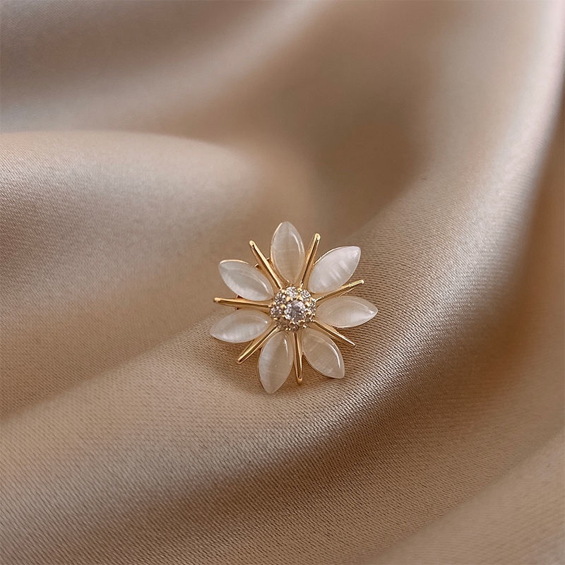Candy Jewelry Fashion Korean Butterfly Brooches Gold Color Pearl Brooch Pins Rhinestone Breastpin for Women bros hijab-#48