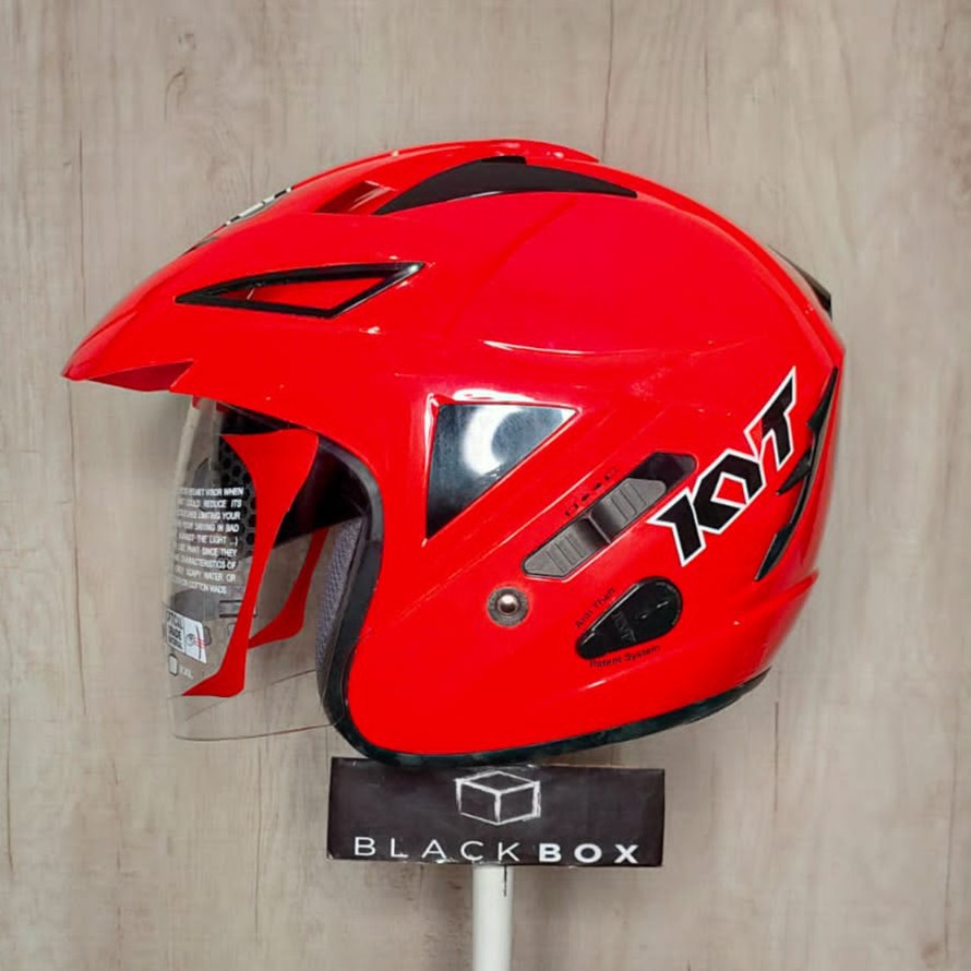 KYT Scorpion King Solid Fire Red/ Black Glossy