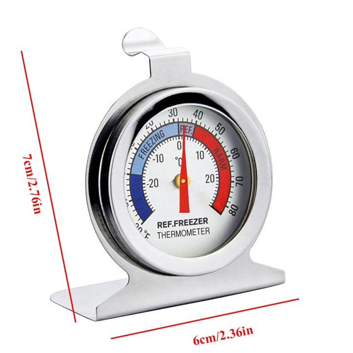 Termometer Kulkas Freezer Thermometer Freezer Kulkas Analog Stainless