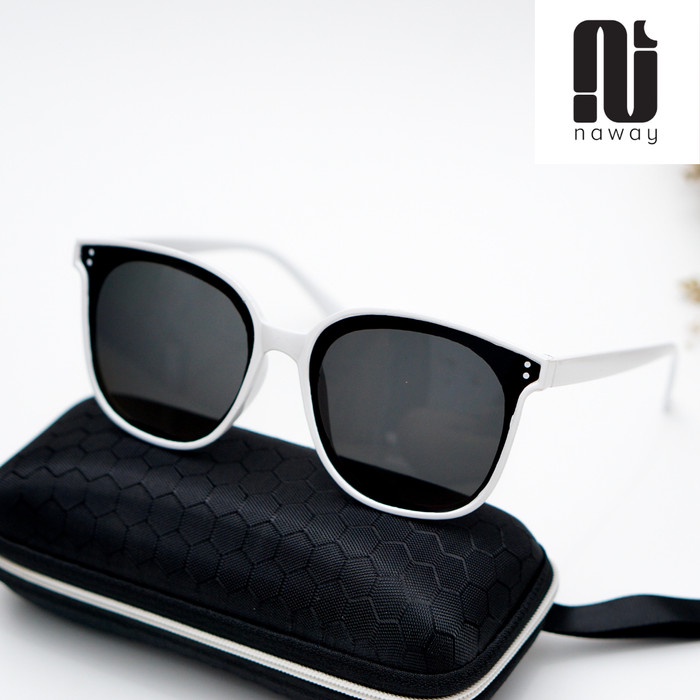 Kacamata Wanita Sunglasses Import Model Korea Oversize - Putih