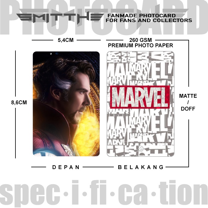 Photocard Doctor Strange Multiverse of Madness Part 1 Kartu Koleksi Photo Card