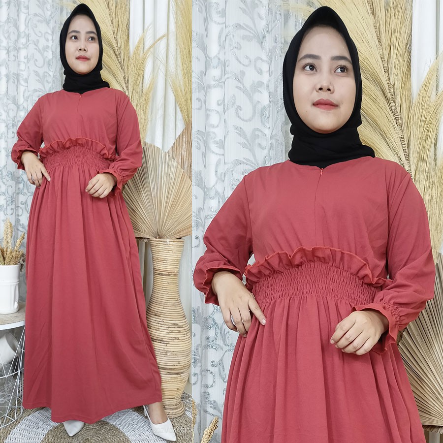 GAMIS BUSUI LEIA PINGGANG KARET carlinafashion