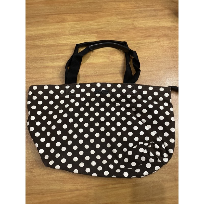 tote bag canvas polkadot kate spade