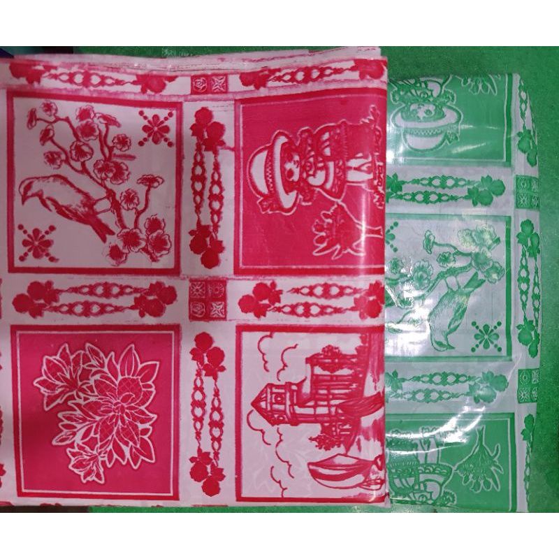 Plastik kembang / Plastik Dek / Plastik dinding wall setengah kilo