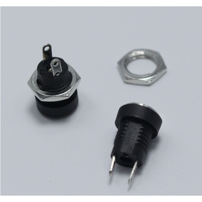 DC-022B DC power soket DC002B 3.5x1.3mm socket connector with nut 2pin