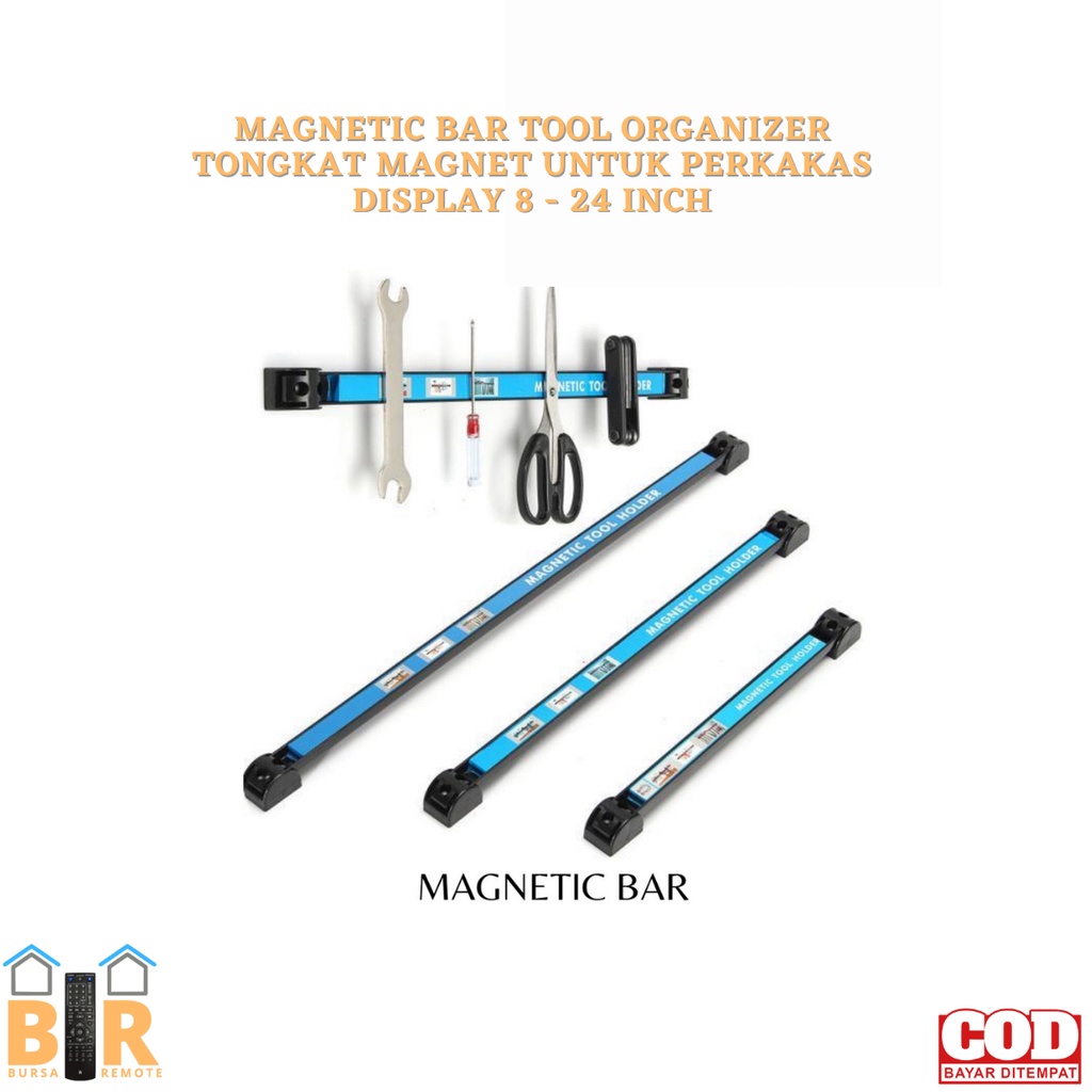 Magnet Untuk Perkakas Display Magnetic BAR Tool Organizer Tongkat  8-24inch