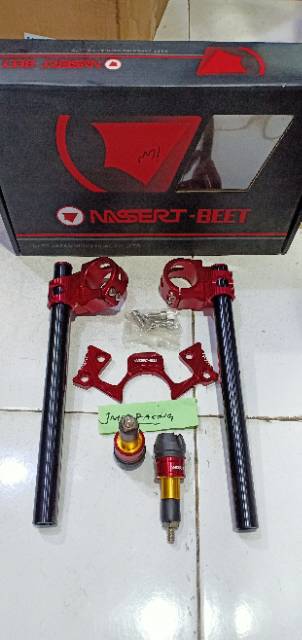 Stang jepit stang stir nasertbeet kawasaki ninja 250 carbu dan fi rr mono cnc