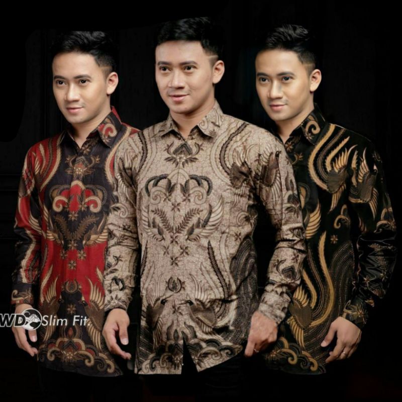 Kemeja Baju Batik Pria Cowok Cowo Lengan Panjang Trendy Modern Pekalongan