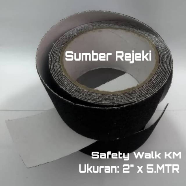 

Lakban Anti Slip KM Ukuran 48mm x 5M Black Safety Walk KM Lakban Anti Slip