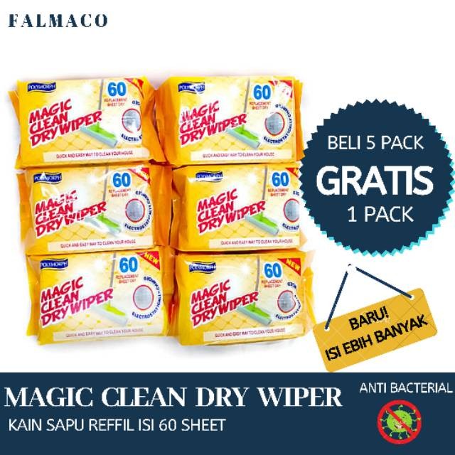 sale Polymorph tisue magic dry clean isi 60 sheets buy 5 get 6 Berkualitas