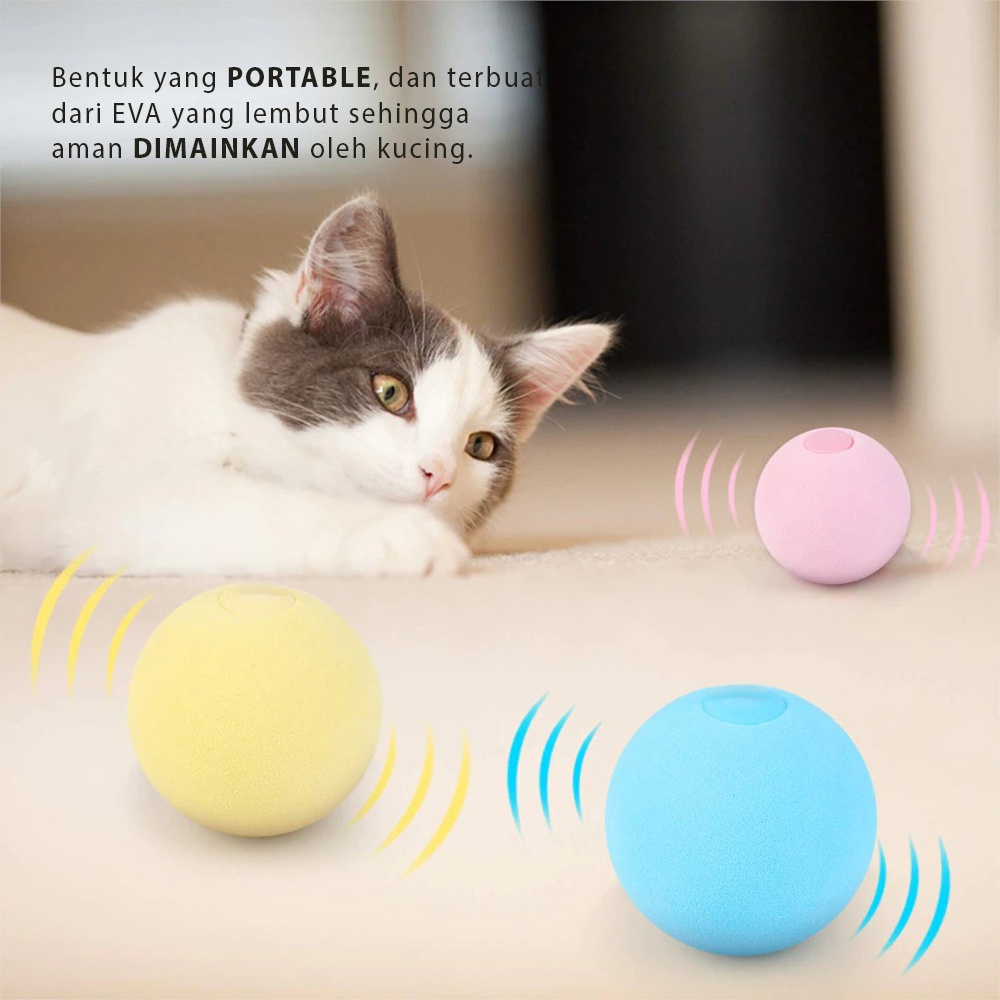 Pet Gravity Mainan Kucing Bola Aroma Catnip Ball Frog Sound