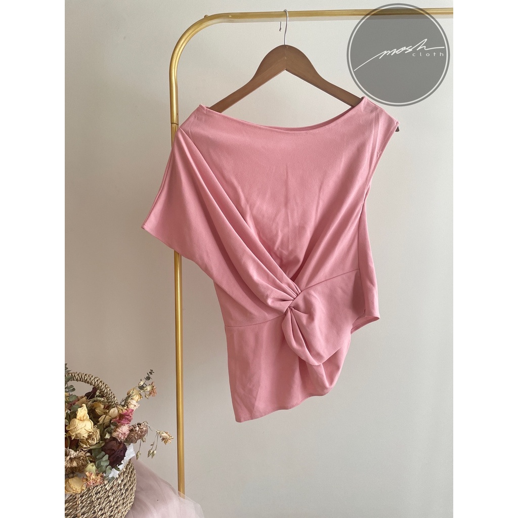 BAJU ASIMETRIK PINK BAJU ASIMETRYCAL BAJU SANTAI BAJU PREMIUM BAJU IMPORT BAJU KERJA PO BANGKOK PO K