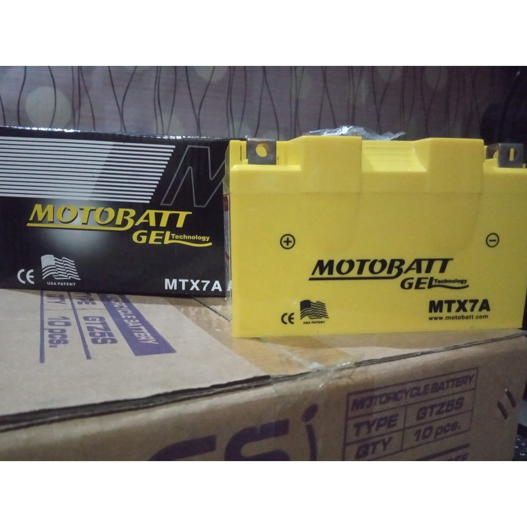 Jual Aki Motor MTX7A MOTOBATT untuk motor Kawasaki Ninja 250 Karbu teg