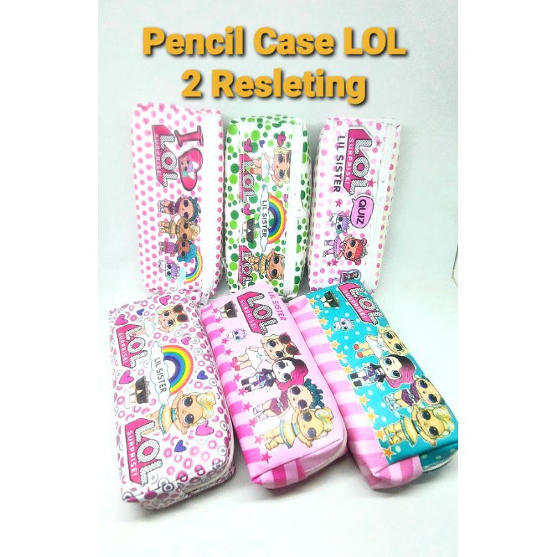 

Case Tempat Pensil Kain 2 Resleting Motif Kartun LOL & Unicorn