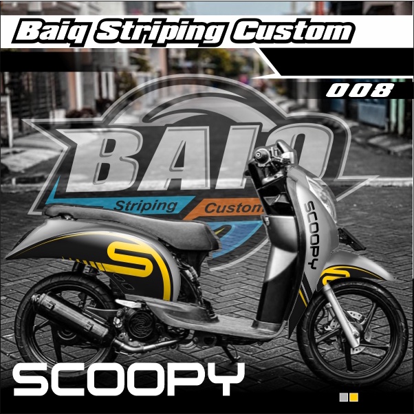 DECAL SCOOPY KARBU full body - Decal SCOOPY KARBU Motif KLASIK Kode 08