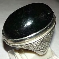 batu cincin giok black jade natural original