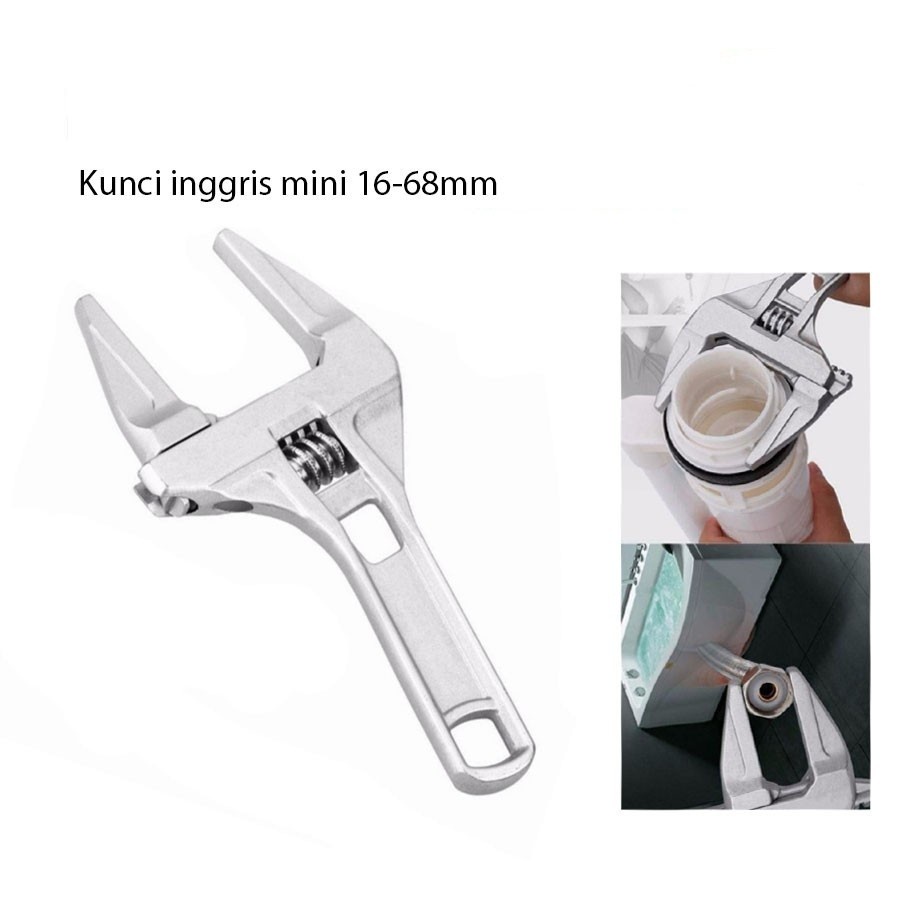 Kunci Pipa KUNCI INGGRIS MINI Kunci Pas Kunci Serbaguna 6-68MM Universal  Adjustable Wrench Spanner