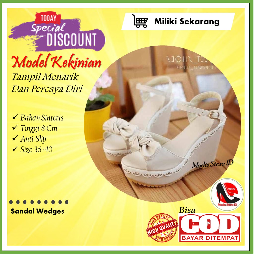 SANDAL Sendal Pesta Kondangan Wanita US55 | WEDGES Haihil Haihils Wanita