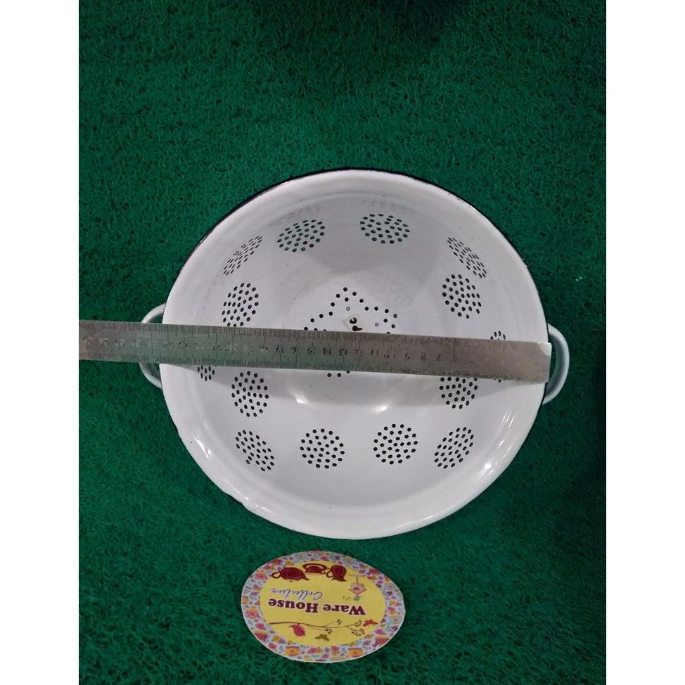 CETING / Sangku Nasi 24cm motif kembang / polos Enamel Seng Blek Jadul Vintage Kaleng