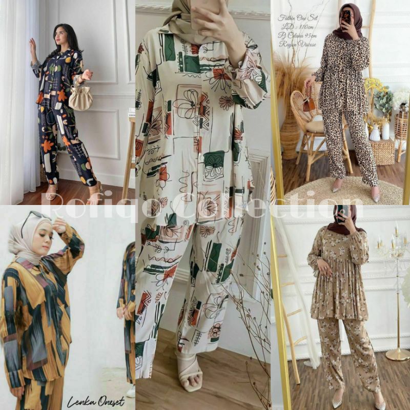 One Set Rayon Viscose Premium motif terbaru