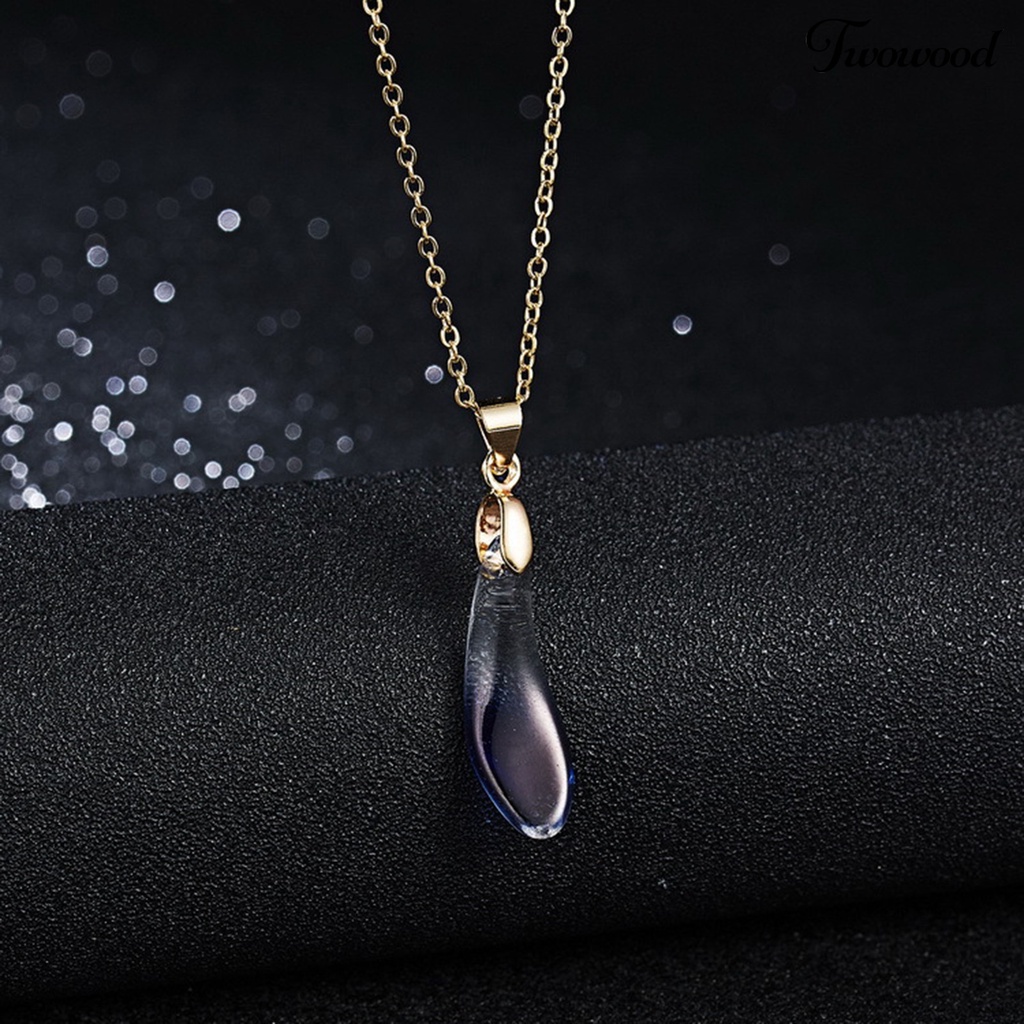 Kalung Bentuk Water Drop Bahan Batu Buatan Warna-Warni Untuk Wanita