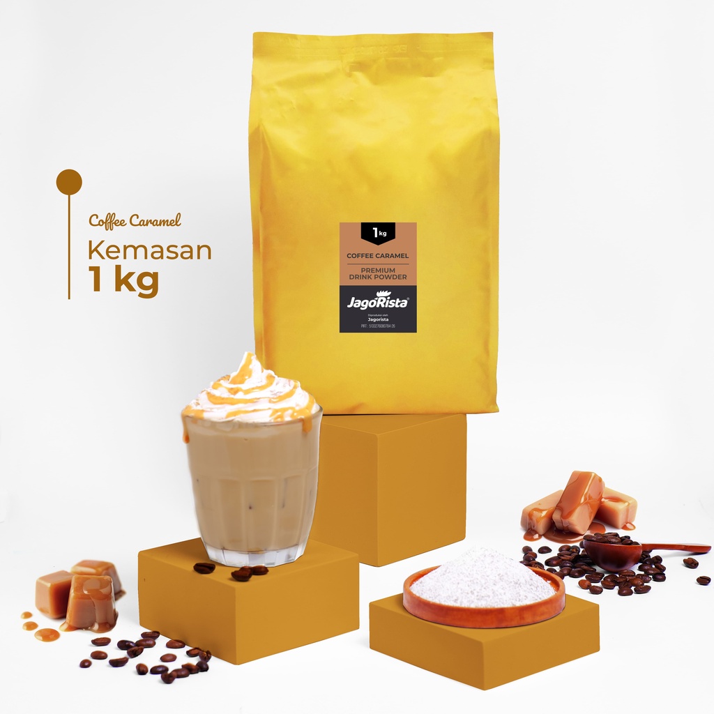 

Jagorista - 1 KG Premium GOLD Coffee Caramel ( Bubuk Minuman / drink Powder ) jr