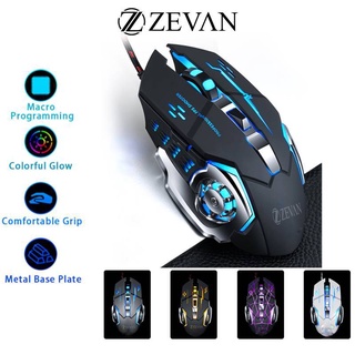 ZEVAN Mouse GAMING Wired RGB 7-COLOR LED V6