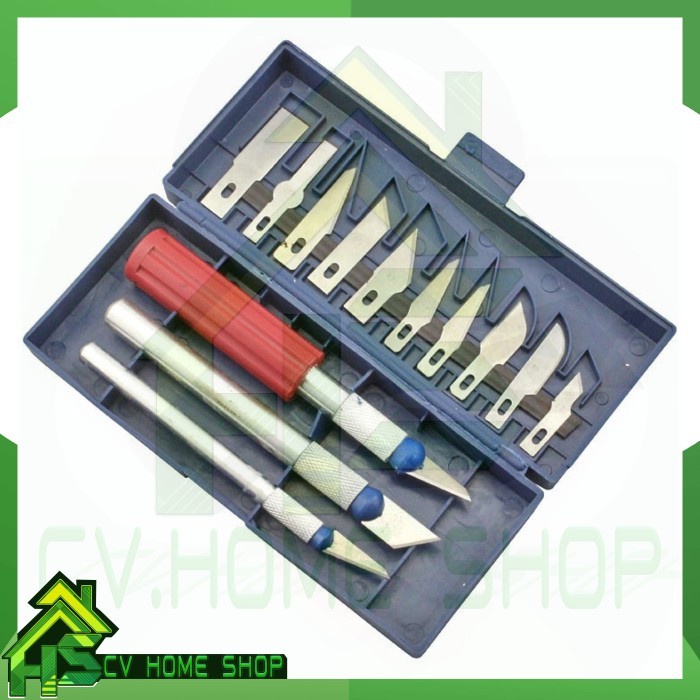 

KNIFEZER Set Pisau Ukir Seni 13 in 1 Crafting Knife 3 Handle - A-003